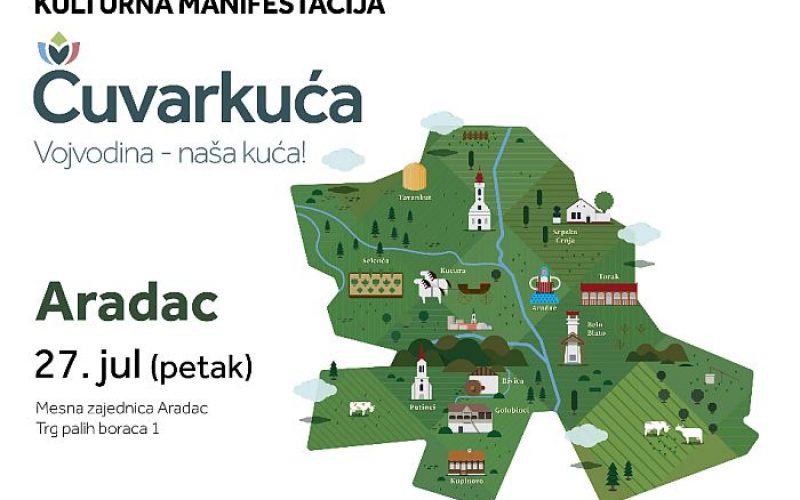 Aradačke meškarke i herovke na kulturnoj manifestaciji „Čuvarkuća“ 27. jula u Aradcu